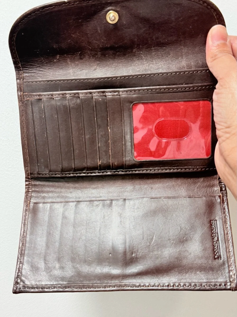 Dooney & Bourke Brown Lizard-Embossed Leather Wallet